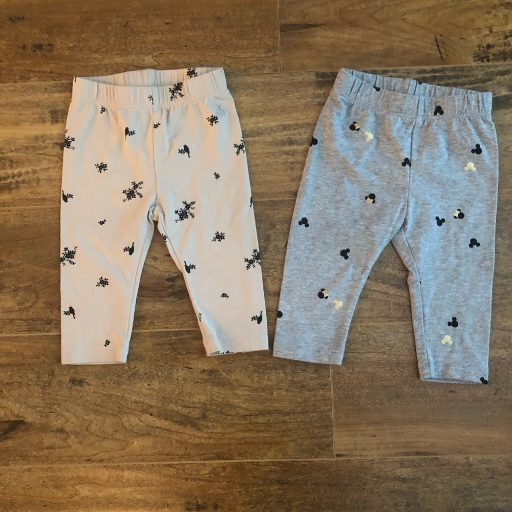 GAP Baby Organic Cotton Leggings 2-Pack 3-6M
